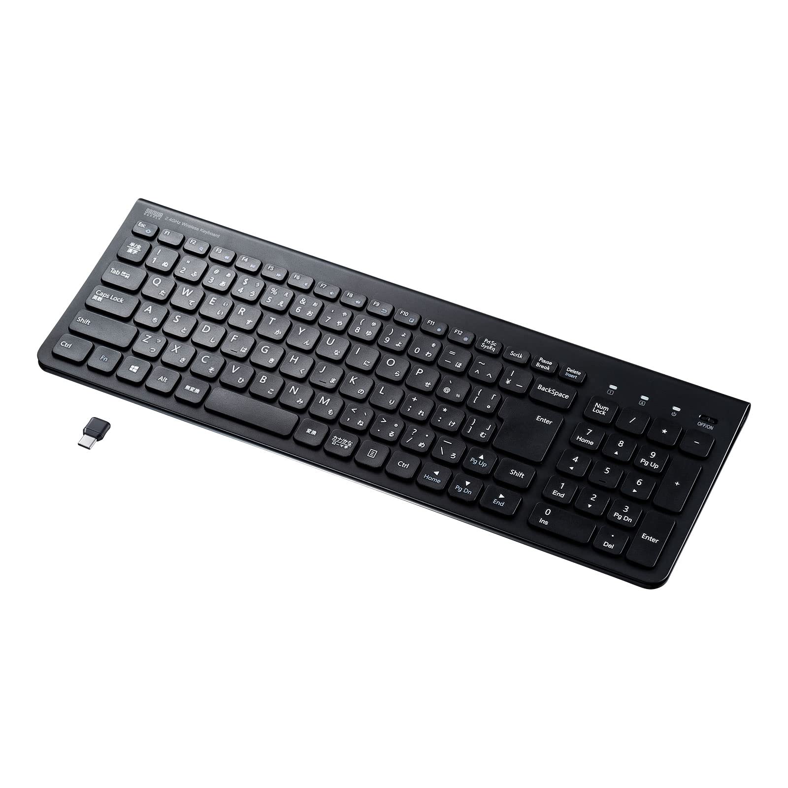 

Sanwa Supply Keyboard Wireless USB Connection Rechargeable Slim Black Type-C SKB-WL31CBK