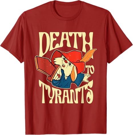

Retro Rabbit Death To Tyrants Vintage 90s Funny Quote TShirt Retro Style Street Saying Tee Novelty Gift Short Sleeve Blouses S