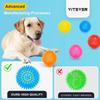 Squeaky Dog Toy Balls Puppy Chew Toys for Teething, BPA Free Non-Toxic Spikey Balls for Dogs Durable Toys for Aggressive Chewers