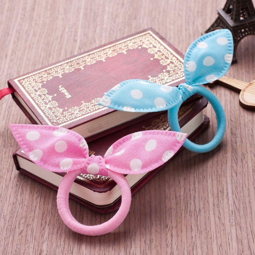 1/10PCS Hair Accessories Bunny Ears Hair Ropes Head Dress Ponytail Holder Lovely Rubber Band Women
