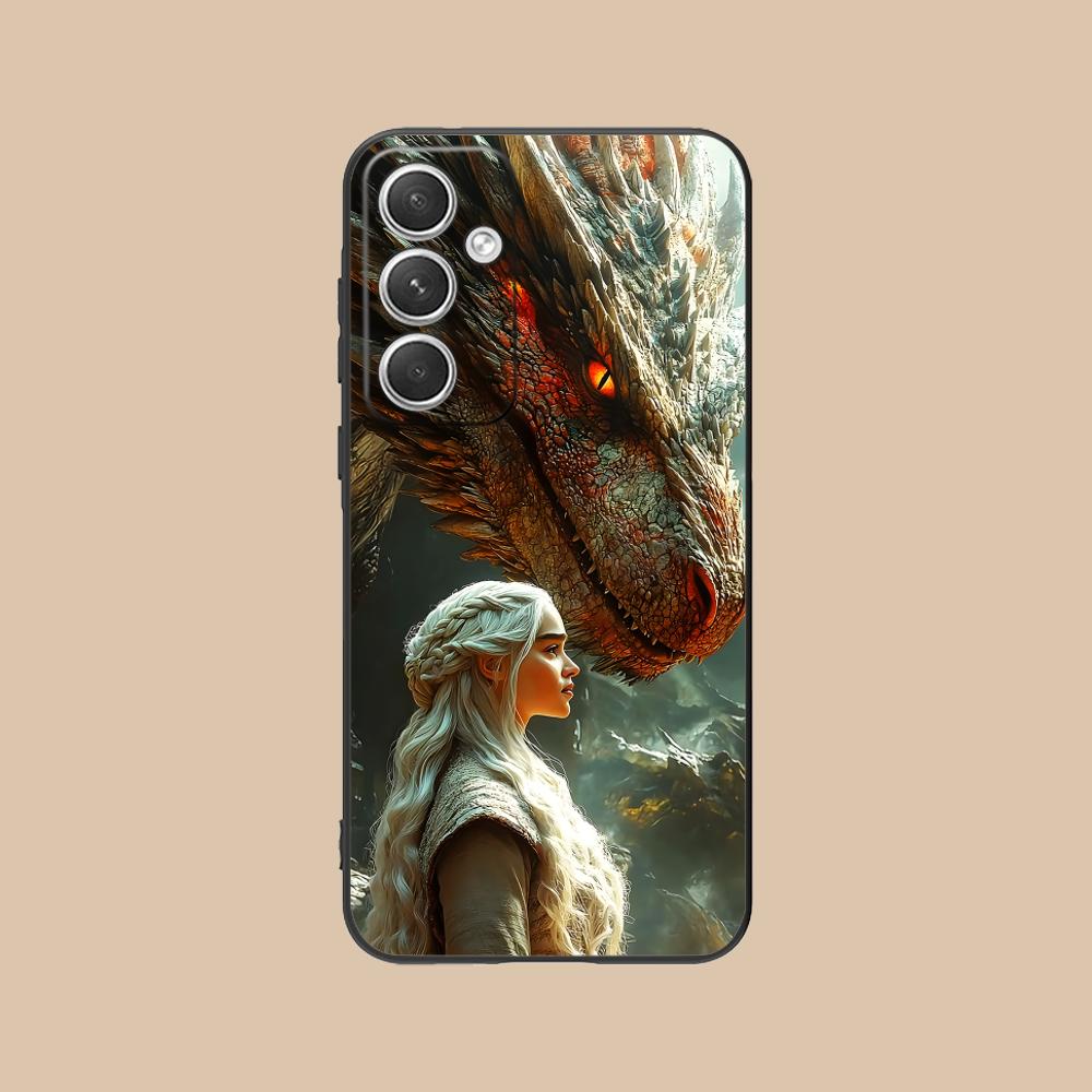 Dragon Queen Matte TPU Mobile Phone Case for Samsung Galaxy S26 S25 S24 S23 S22 S21 S20 Note20 Plus FE Ultra Colorful Cover