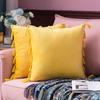 Nordic Style Solid Color Tassel Pillow Cover Short Plush Cushion Covers Bedroom Sofa Decorative Pillowcase Bohemian Style Gift Cushion Covers