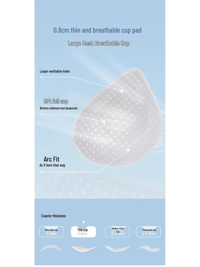 Women's Seamless Cooling Lace Push-Up Bra - Anti-Sagging, Wire-Free, Thin, Comfortable & Breathable for Summer.