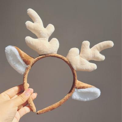Cartoon Deer Antler Hair Bands Christmas Headband Hair Accessories Wash Face Hair Accessories Christmas Accessories