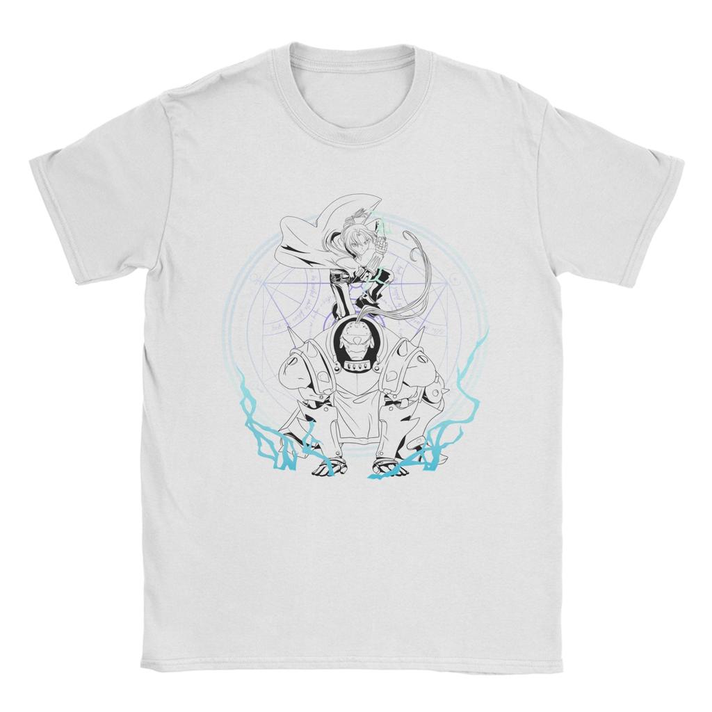 Unisex TShirts Fusioonn Fullmetal Alchemist Anime Vintage Cotton Tee Shirt Short Sleeve Nina and Dog T Shirts Crewneck Tops