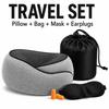 Memory Foam Travel Neck Pillow U-Shaped Airplane Sleep Office Car Use Portable Foldable With Carry Pouch