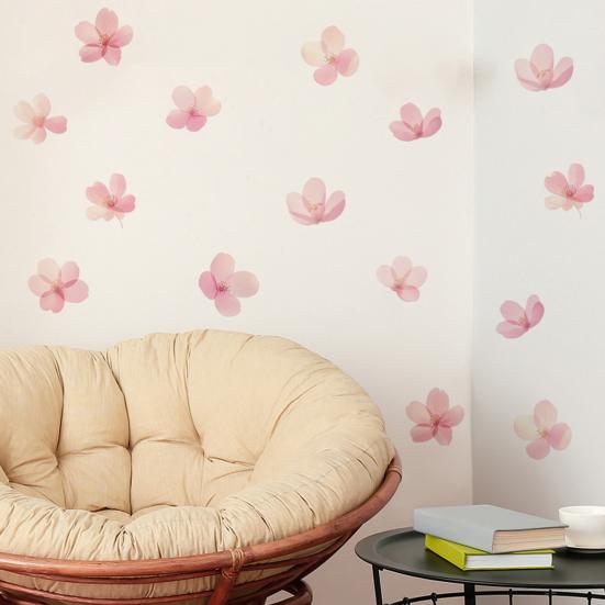 6Pcs Wall Decals, Flower Print Wall Stickers, Self-Adhesive Removable Waterproof Scratch Resistant Wall Decals for Kids Rooms And Kindergartens