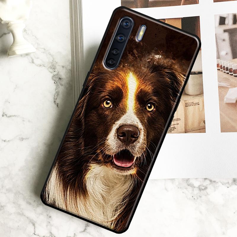 Border Collie Dog Case For Oppo A96 A76 A16 A18 A38 A58 A78 A98 A15 A17 A77 A74 A94 A54 A57S A40 A60 A80 Cover