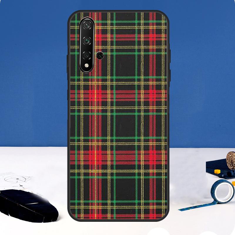 Scottish Plaid Warm Plaid Case For Huawei Nova Y90 Y91 Y60 Y61 Y70 10 9 SE 11 Pro 5T 11i 8i 3i P20 P40 P30 Lite Cover