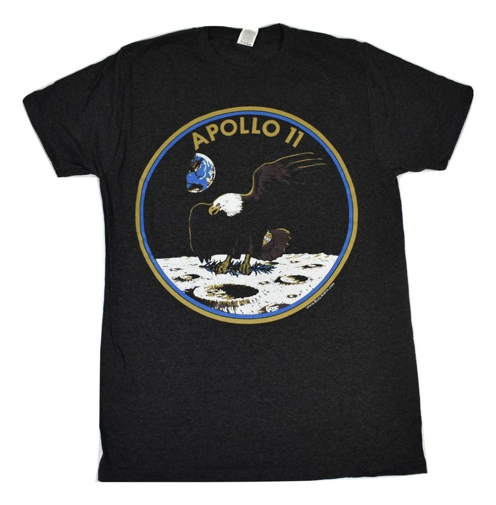Public Opinion Mens Black Pearl Apollo 11 Mission Shirt S M L XL M