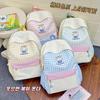 Schoolbag New High School Schoolbag, Light and High-value Ins Fresh and Sweet Plaid Contrasting Color Splicing Backpack, Initial Backpack.
