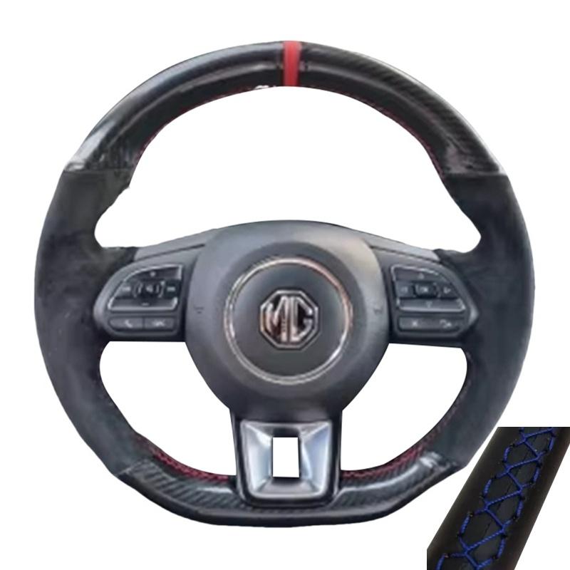 

Suede Leather Car Steering Wheel Cover For MG ZS HS GS 5 6 RX5 RX8 ZST ZS EV 2017-2023 Custom DIY Auto Steering Wheel Case