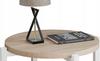 Stolik Nocny Okrągły Loft 35X35X46 Cm Metalowy Biały