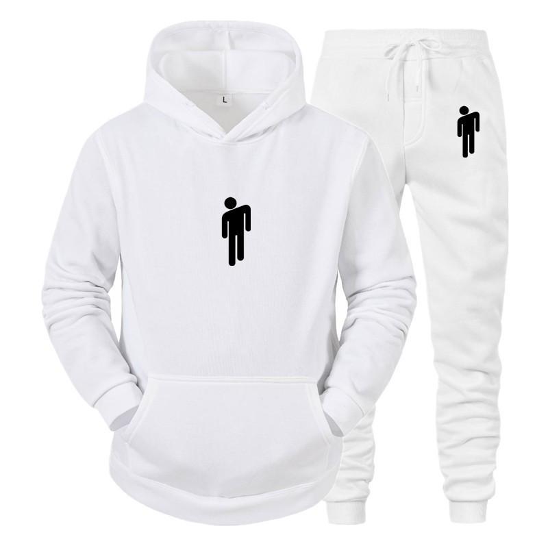 Hot Search Men's Women's Loose Hoodie Set Printed Couple Fashion