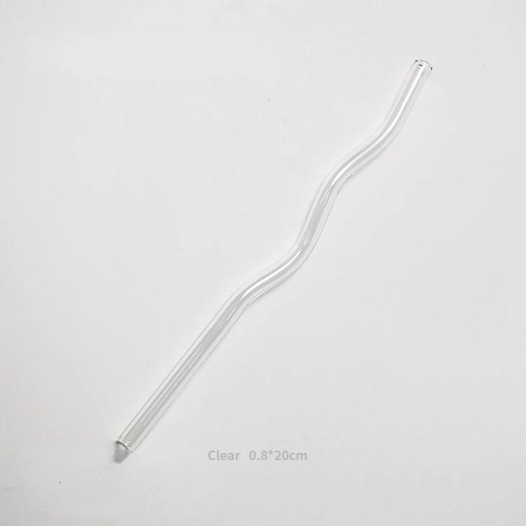 Reusable Glass Straw Long Stem Glass Straw Wholesale Straws Heat Resistant Glass Drinking Water Straws Eco Friendly Drinkware