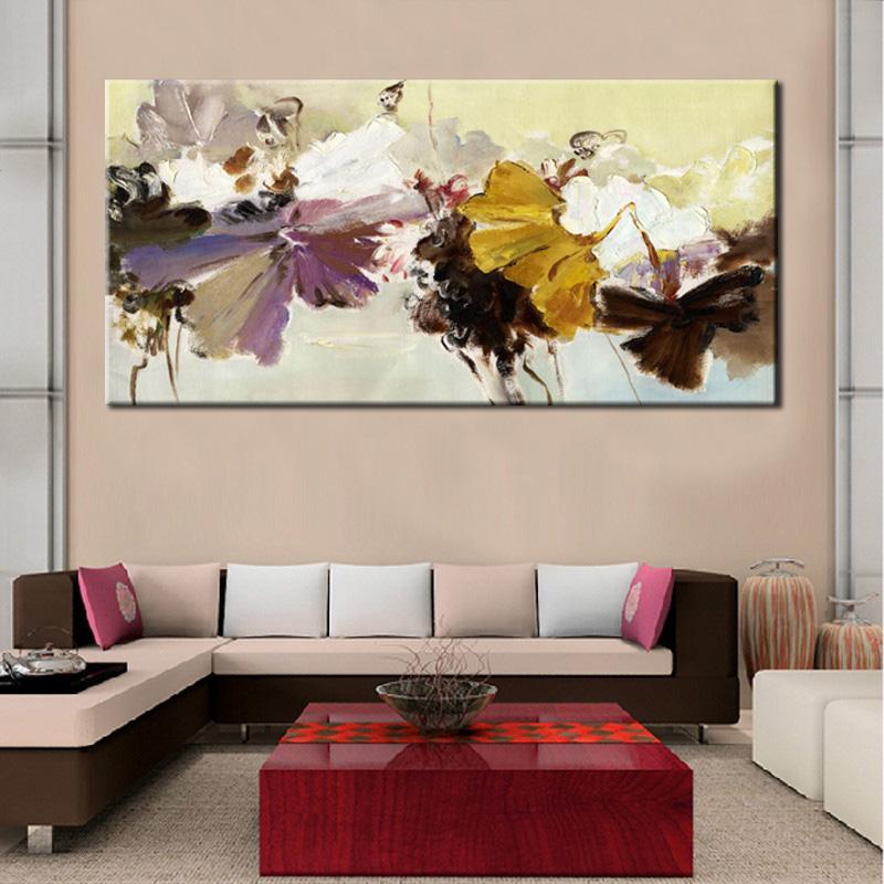 Abstract Modern Flowers Canvas Paintings  Art Canvas Posters And Prints Flowers Modern Pictures For Living Room Cuadros Background