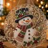 5D Diamond Painting Hanging Ornament Santa Claus Christmas Tree Decor Pendant with Chain Holiday Home Decoration