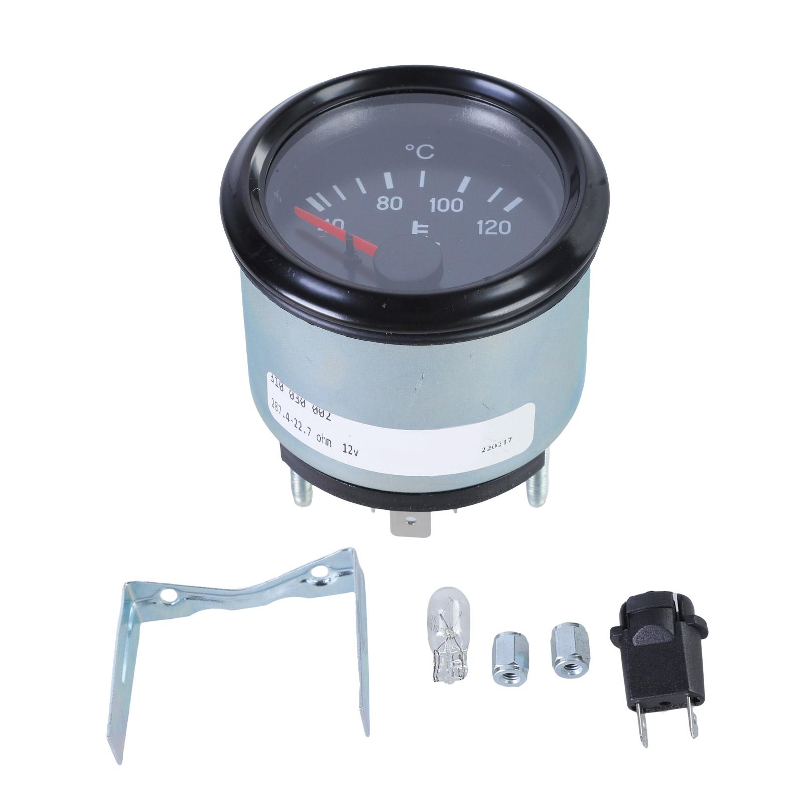 

12V/24V Diesel Generator Water Temperature Gauge 40-120℃ Water Temp Thermometer Meter Car Temperature Gauge Enduring 12V
