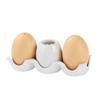 Creative Egg Shape Pepper Bottle Ceramic Spice Bottle Set with Tray Toothpick Box Kitchen Salt Sugar Bowl Home Seasoning Tool
