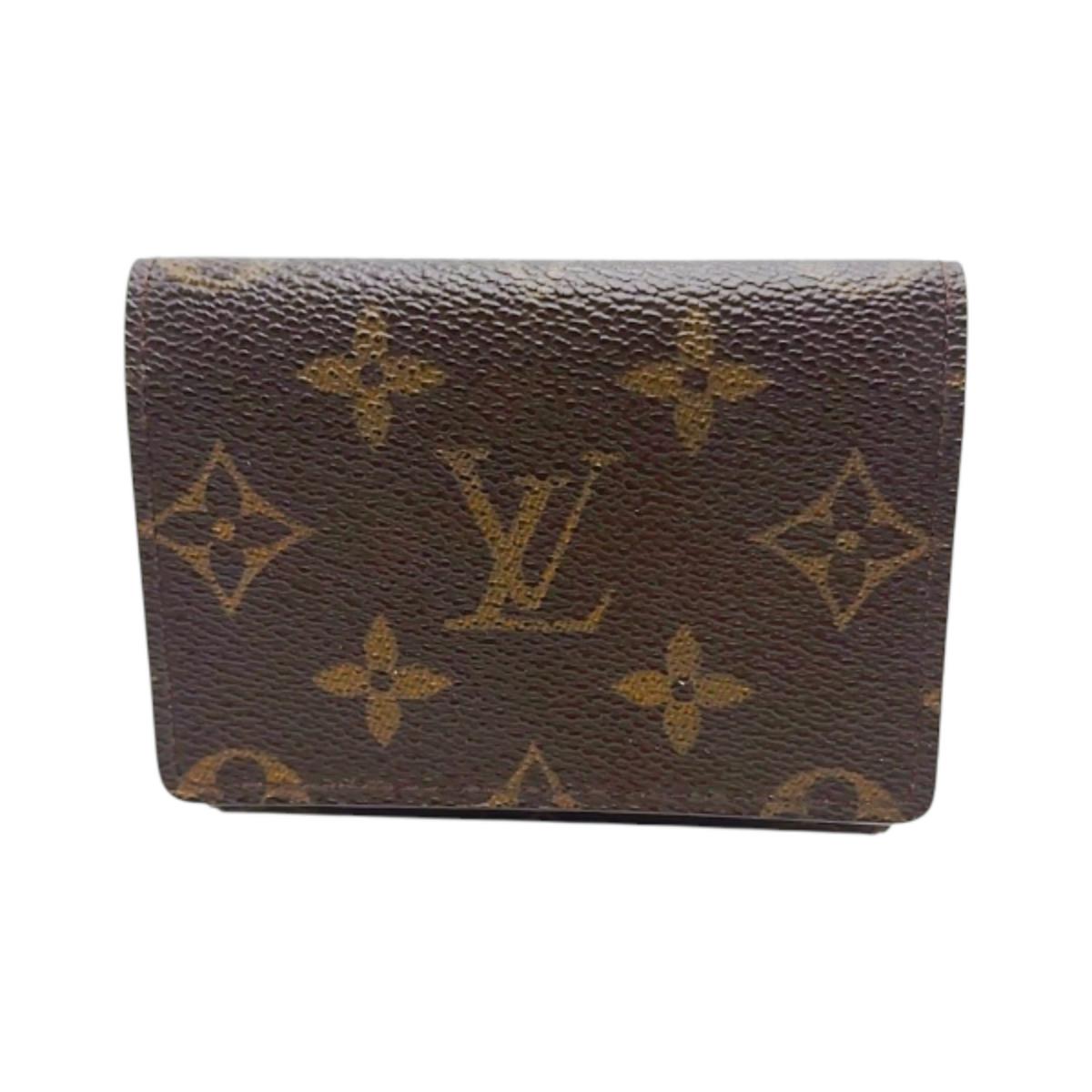 

LOUIS VUITTON Monogram Anne Vert Cult De Visit name card holder Monogram M62920 Used