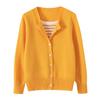 Autumn And Winter New Fake Two-Piece Wool Cardigan Women'S Crew Neck Fashion Casual Versatile Knitted Sweater Pure Wool Cardigan Jacket