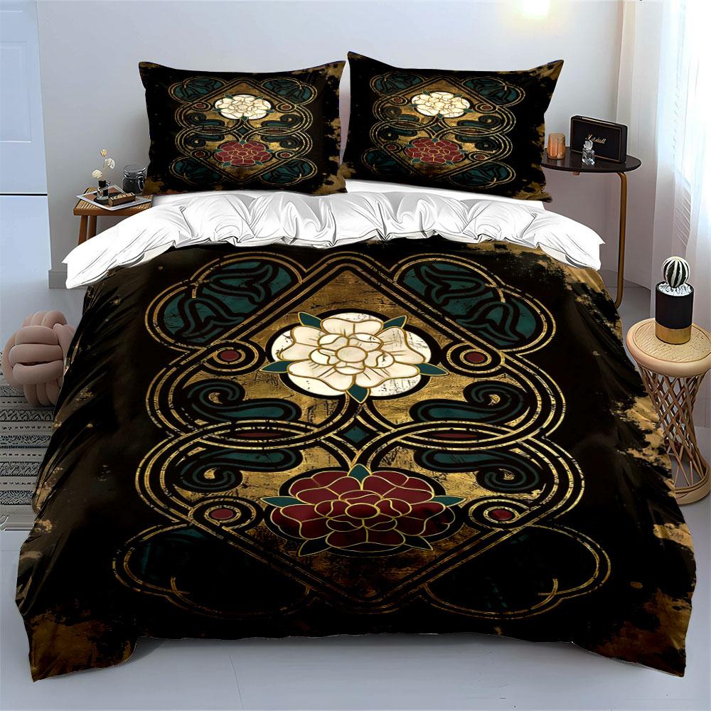 Floral Design with Roses. Bedding Sets Duvet Cover Sets Duvet Covers Pillowcases(1* Duvet Cover 2* Pillowcases Without Duvet Insert)