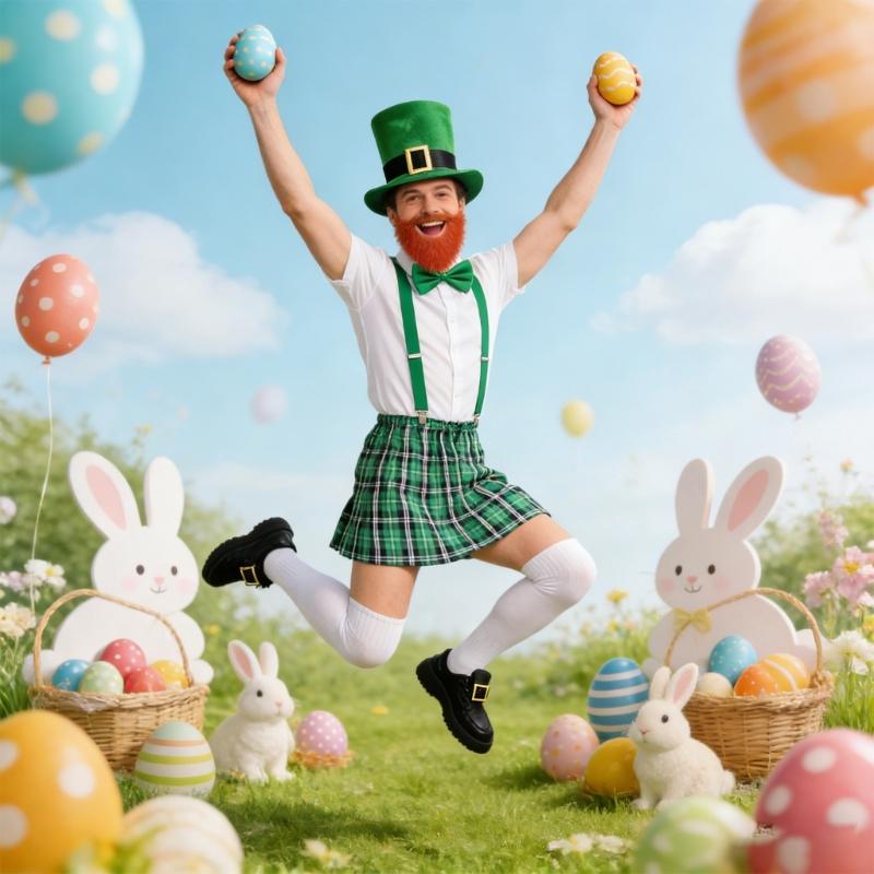Patrick's Celebration Accessory Set Fabric Items Costume Outfit For Festive Costuming In Parties And Gatherings
