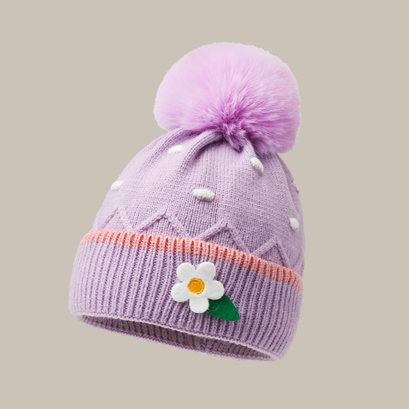 Fashion Autumn Custom Unisex Warm Kids Knitted Windproof Winter Children Beanie Hats
