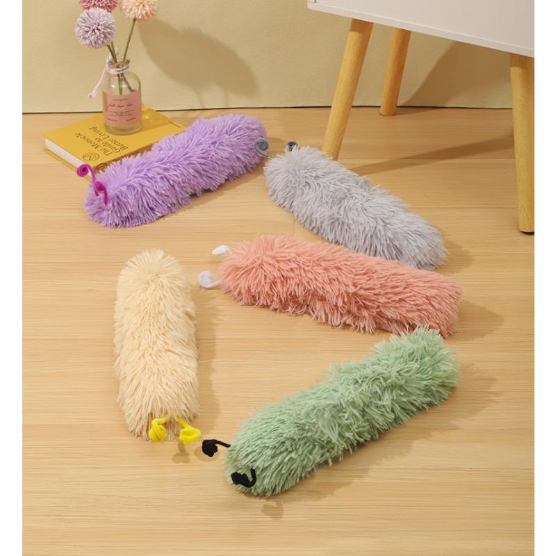 Plüsch-Katzenspielzeug mit Katzenminze, Raupe, langer Streifen, Plüschkissen, Haustier-Fangspielzeug, Kätzchen lindert Langeweile, Molar, interaktives Spielzeug