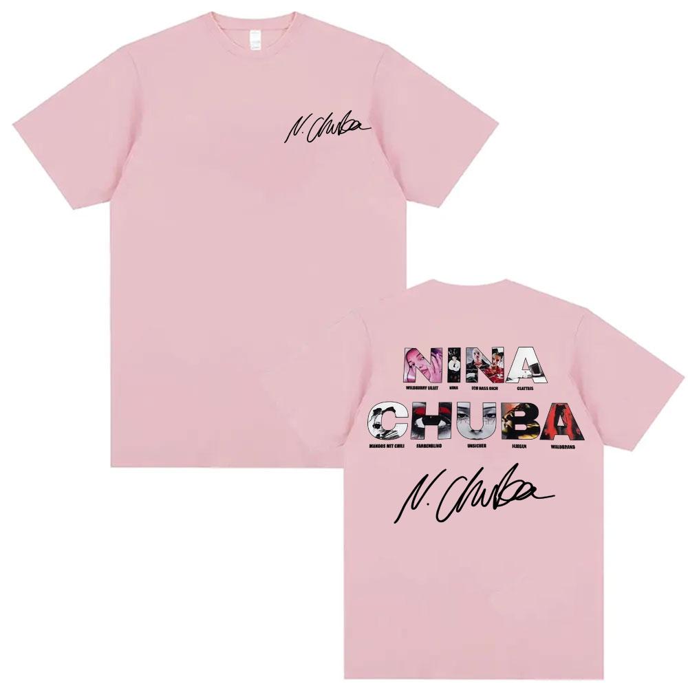 Singer Nina Chuba Album Tour 2025 Cover Tshirt Men Women Fashion Vintage Short Sleeve Tee Shirt Summer ONeck Loose Shirt Tops