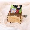 Hand-Painted Wooden Inuyasha Music Box - Hand-Crank Mini Box Gift for Kids