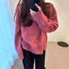 2024 Autumn/Winter Women's Korean Style Ribbed Knit Pullover Sweater - Round Neck, Loose Fit, Versatile Outerwear.
