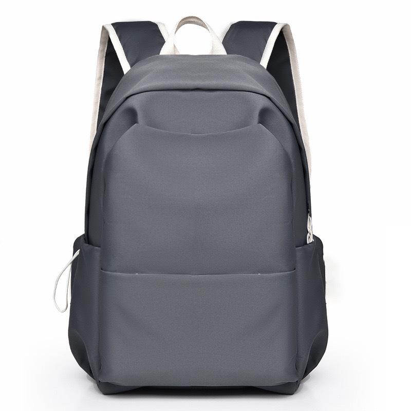 Quality Trendy Large Capacity Solid Color Student Backpack Women's Versatile College Style School Bag Men's Backpack