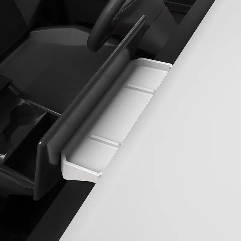 Screen Rear Storage Box for Tesla Cybertruck 2024 Silicone Trument Panel Storage Box Organizer Accessories for Cyber Pickup