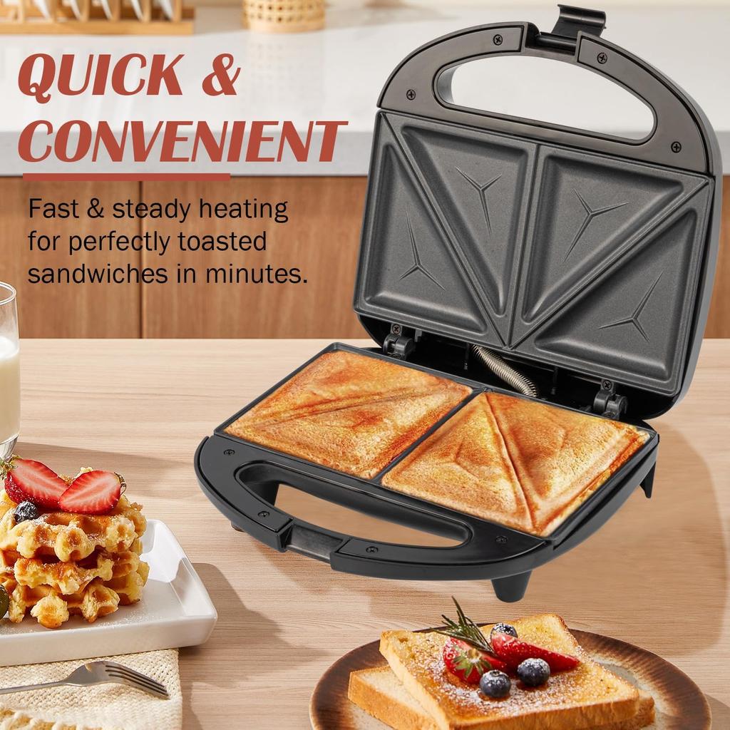 Electric Sandwich Maker & Contact Grill for , Grilled Sandwiches & Breakfast, Indoor E