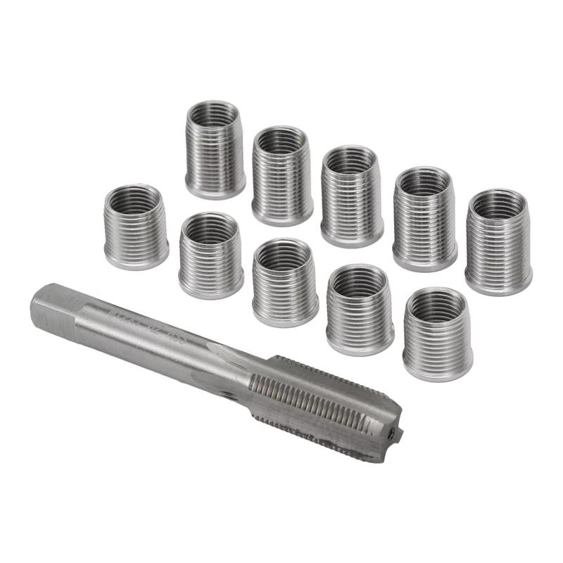 1 Satz Universelle Zündkerzengewinde-Reparaturwerkzeuge Mit M10x1.0 / M14x1.25 Gewindeeinsätzen Mit Gewindebohrer Für Benzinmotoren/Generatoren