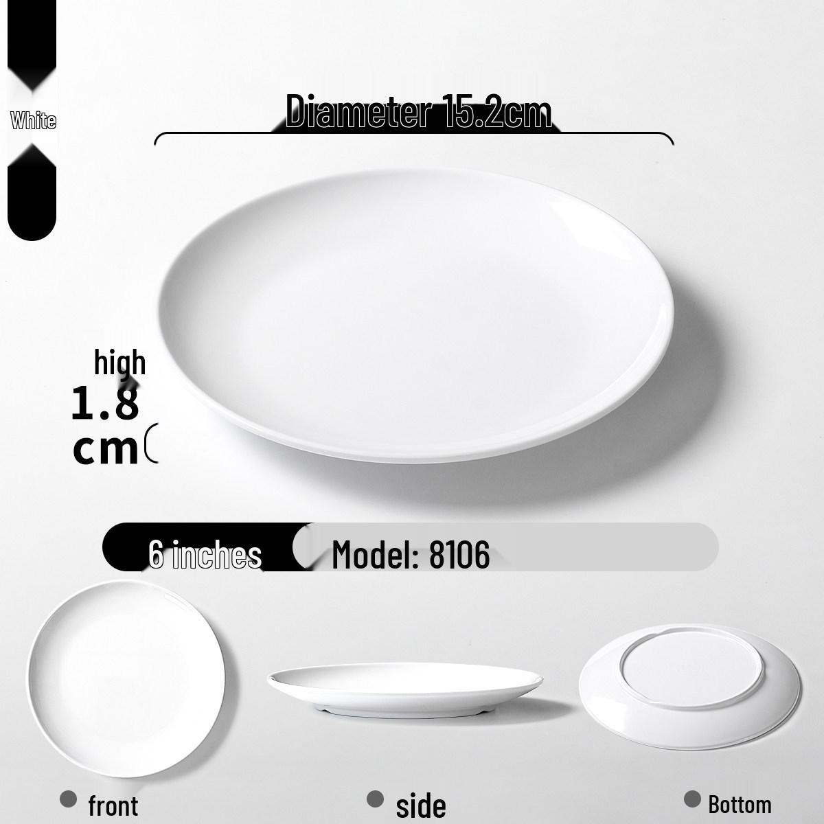 Xiangyuanmei Melamine Imitation Porcelain Plates – Round Side Plates for Dining and Shabu-Shabu