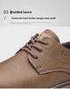 Men's Black Leather Thick-Soled Derby Shoes: Casual, Wedding, and Workwear Martin Boots.