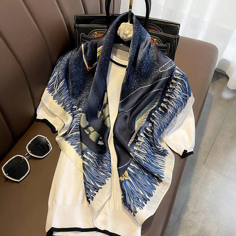 New scarf women's universal 90 large scarf sun protective thin shawl stylish fashion decorative scarf