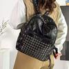 Schoolbag exclusive accessories original homemade dark tide brand punk Y1K subculture backpack niche spice girl soft leather rivet double