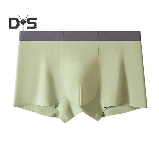 Men Boxer Underwear with Elastic Mid-Waist Breathable Comfortable 3D Cutting Shorts Briefs U-convex Seamless Panties