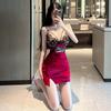 Spring and Summer New Nightclub Women's Clothing, Sexy Lace Splicing, Slim and Thin, Hollow Hip-wrapped Suspender Dress Women