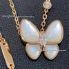 Exquisite Natural White Mother-of-Pearl Butterfly Clavicle Necklace for Women