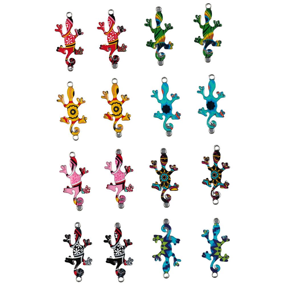 Smíšené barvy Gecko Charms přívěsek ze slitiny dekorativní zvířecí přívěsek výroba šperků