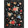 Purple Floral Living Room Carpet Washable Rugs for Bedroom Aesthetic Sofa Coffee Table Mat Modern Nursery Decoration Floor Mats