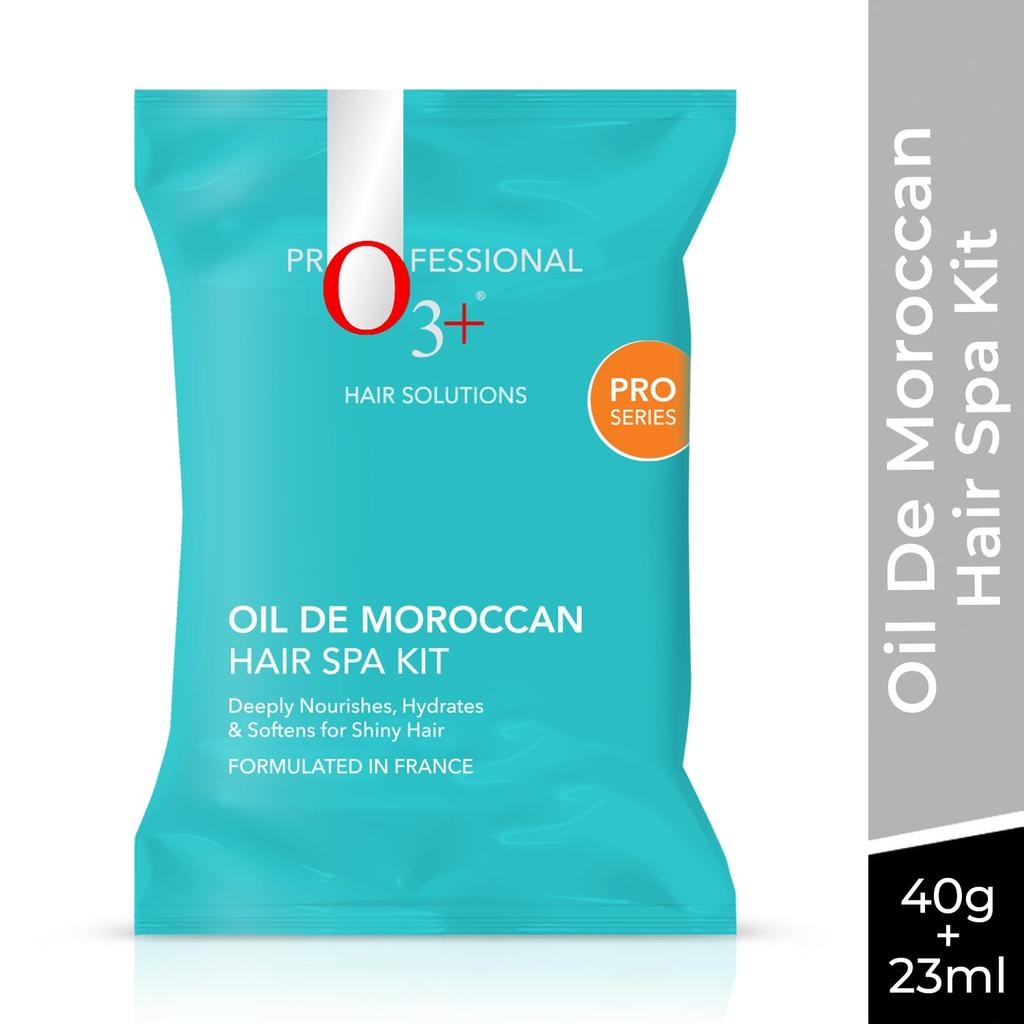 O3+ Oil De Moroccan Hair Spa Kit With Argan Oil Hair Mask 40gm+23ml For All Hair Types