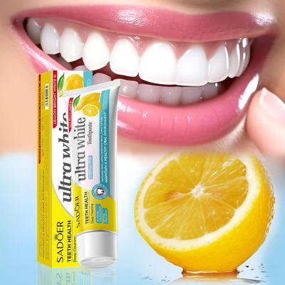 Ultra White Lemon Toothpaste - 100g (3.53oz) | Removes Stains & Brightens Teeth Deep Cleaning Oral Care for a Brighter Smile