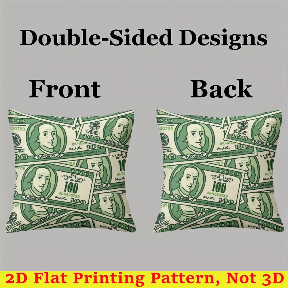 Greenback Flood square Jacquard Pillow Cover for Sofa Office Waist Cushion Cover Home Decorative Pillowcase