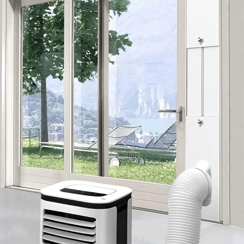 Accessori Portatili per Condizionatori d'Aria Set Sigillante per Finestre Piastra di Ventilazione per Finestre Lunghezza Regolabile Piastra Sigillante per Finestre