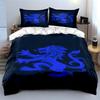 Blue lion crest design. Bedding sets Duvet cover sets Duvet covers Pillowcases(1 * Duvet Cover 2 * Pillowcases without duvet insert)